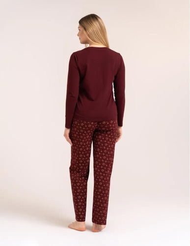 Moraj PDD4300-025 Pijama de mujer azul marino 95% algodón navideña