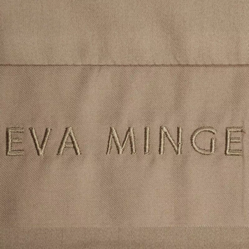 1E Elegante ropa de cama de satén Eva Minge Eurofirany marrón claro | macrosatin 100% algodón