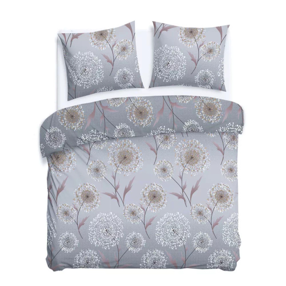 31513/2 Flannelove Darymex ropa de cama gris diente de león - juego, 100% algodón, cálido y suave