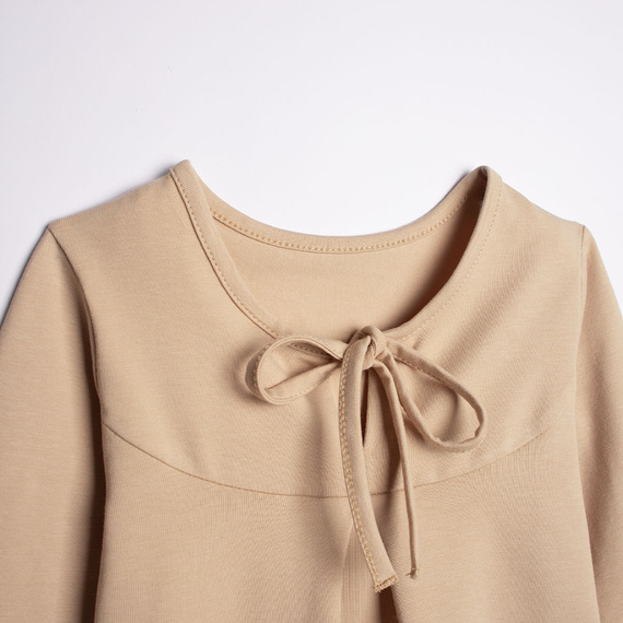 Blusa niña Nicol 221140 algodón manga larga elegante blanca cómoda