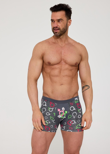280/256 Swimmer Calzoncillos bóxer para hombre Cornette Tattoo - algodón con elastano, divertido estampado de colores, elástico en el túnel, envasados en una caja