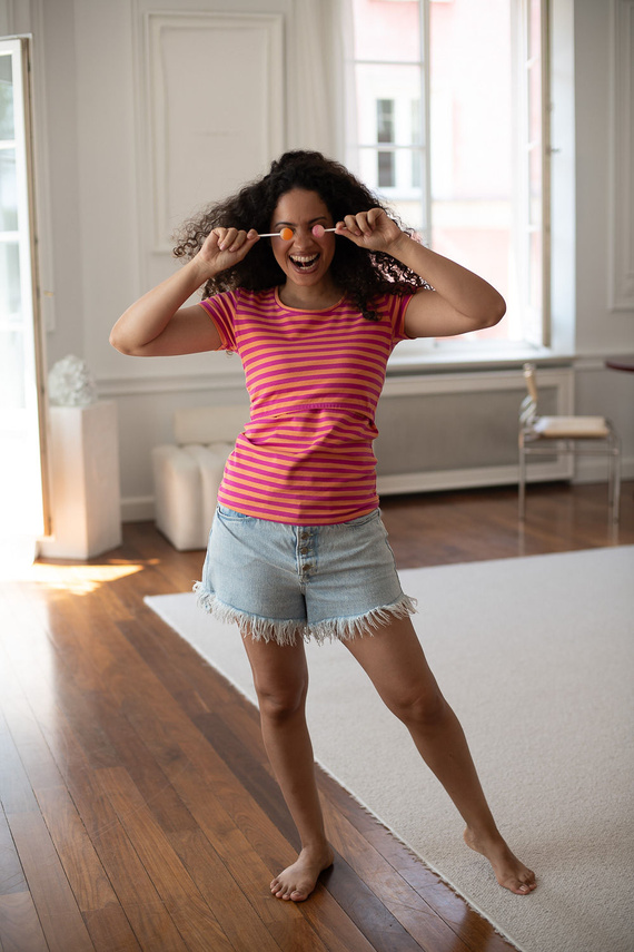 Blusa premamá y de lactancia Milk Shirt Milk&Love a rayas de algodón