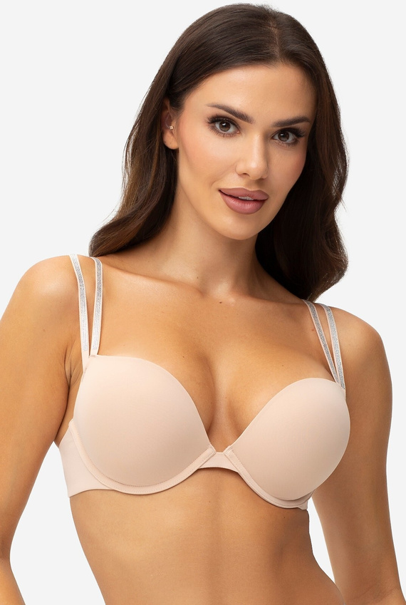 Sujetador push-up Gatta WOWEFECT Double Push-Up beige – realza escote