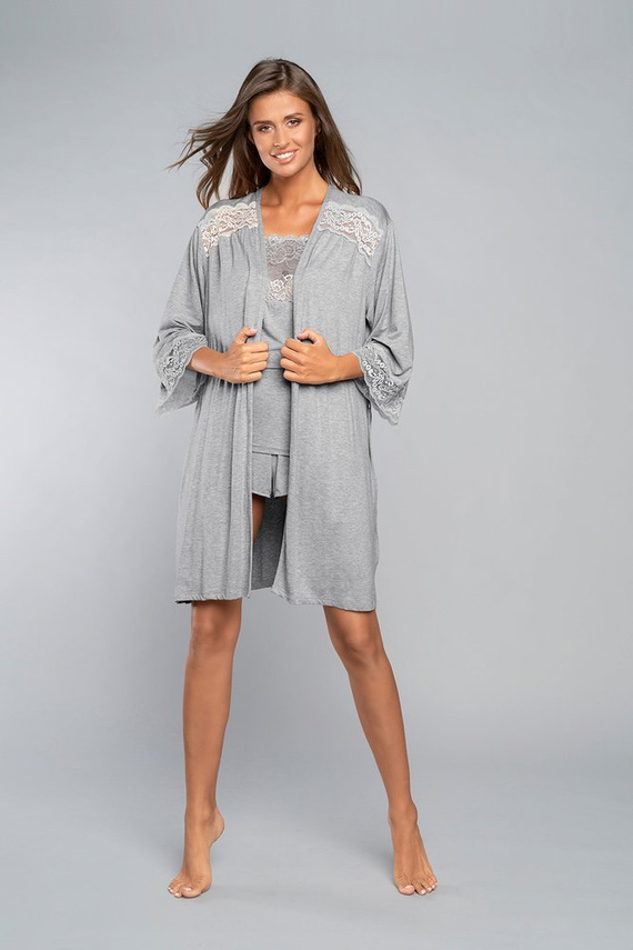 Samaria Bata Moda Italiana manga 3/4 - gris