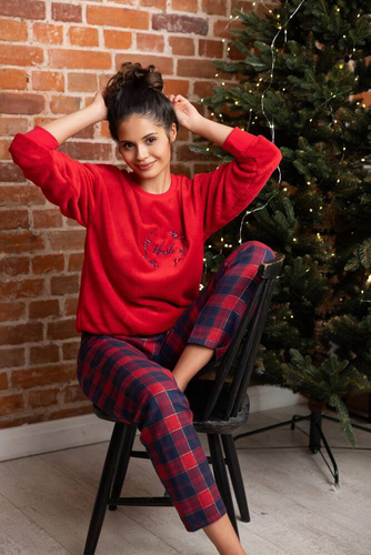 Cordelia Sensis pijama de mujer - azul marino-rojo