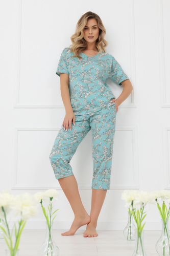 Hikari pijama mujer 100% algodón 3/4  Italian Fashion