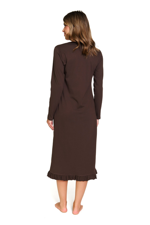 7318 Doctor Nap - Camisón de embarazo y lactancia en algodón | Fabricación polaca - brownie