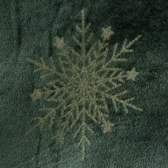 Eurofirany Manta de Navidad verde - colcha de microfibra suave, 240 g/m²