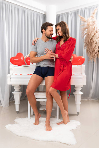 Samaria camisón de tirantes anchos Moda Italiana - rojo