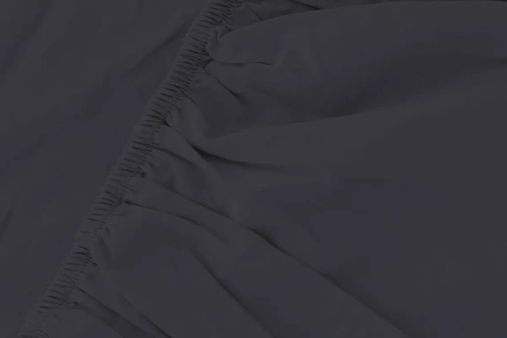 Sábana ajustable de microsatén Poly Detexpol lisa y práctica black