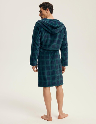 Henderson albornoz para hombre 43373 Nickel navy- capucha, punto cálido, comodidad y elegancia