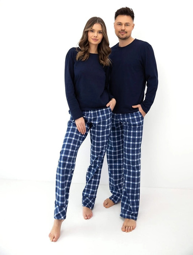 Pijama de mujer Sensis Kassidy de algodón, manga larga, pantalones a cuadros
