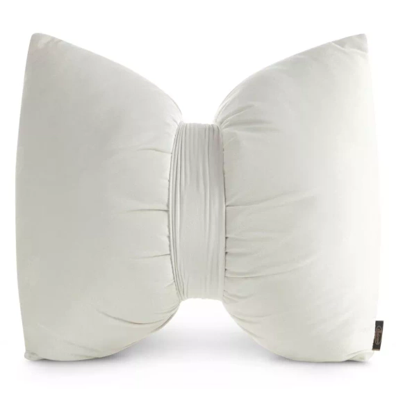 Eurofirany Cojín de Navidad crema 45x55 - lazo de terciopelo