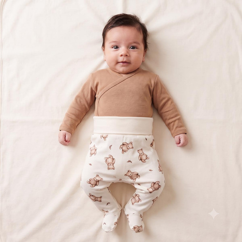 Pantalones cortos para bebé Figo Nicol Koala 100% algodón blanco