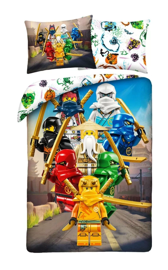 Lego Ninjago Ropa de Cama de Algodón Niños 12 Halantex - 100% algodón, cremallera, peso 115 gsm