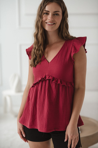 Milky Butterfly Blusa de maternidad y lactancia - comodidad y estilo Milk&Love frambuesa