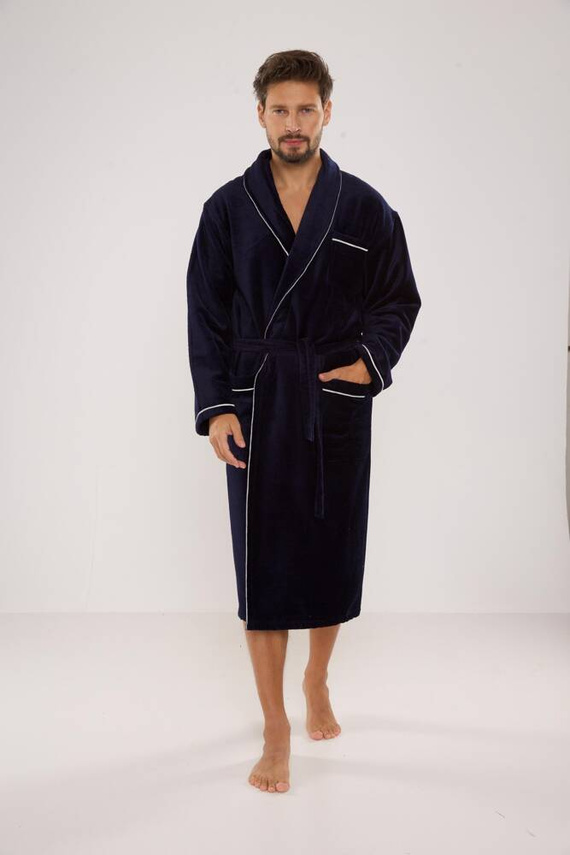 735 Bata de hombre Manuele De Lafense - azul marino