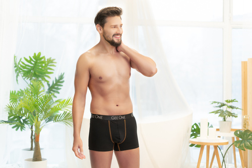 Calzoncillos bóxer Fluo hombre Italian Fashion - negro/naranja fluo