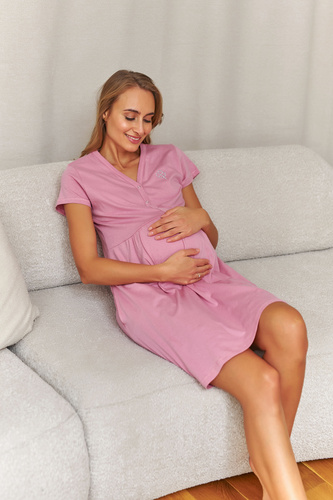 Pijama mujer Doctor Nap 5336, escote en V, algodón, bolsillos, certificado OEKO-TEX