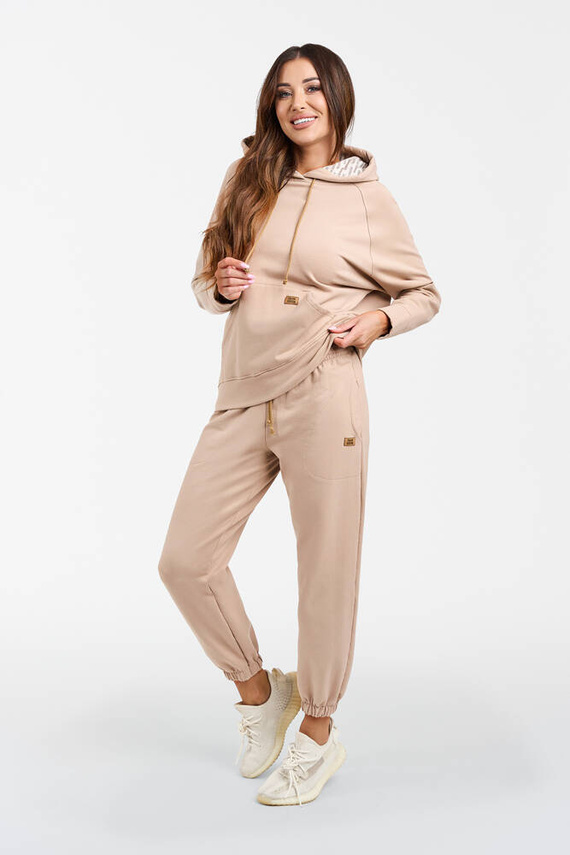 Viva Pantalones de chándal de moda para mujer - beige
