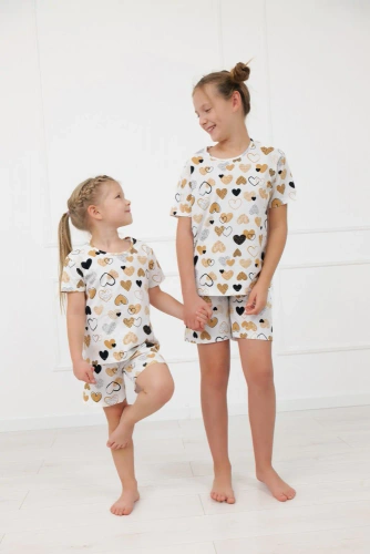 Pijama niña Ariela Italian Fashion - algodón, manga corta, short