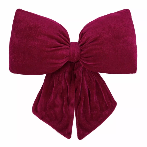 Cojín de Navidad Cocard Spod Igły i Nitki - cojín de terciopelo granate, certificado Oeko-Tex