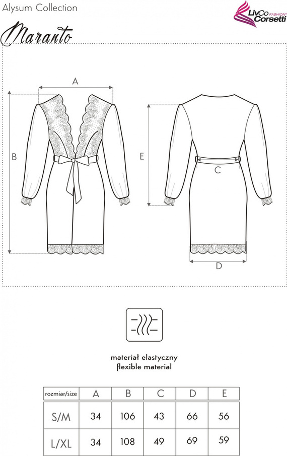 Maranto LC 90596 Alysum Collection bata de mujer LivCo Corsetti