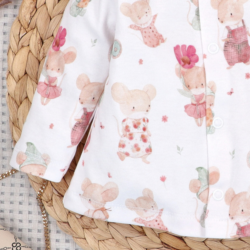 ABN-5540 Body Nini Happy Animals de algodón orgánico para bebé - botones automáticos sin níquel, seguros y cómodos para el bebé