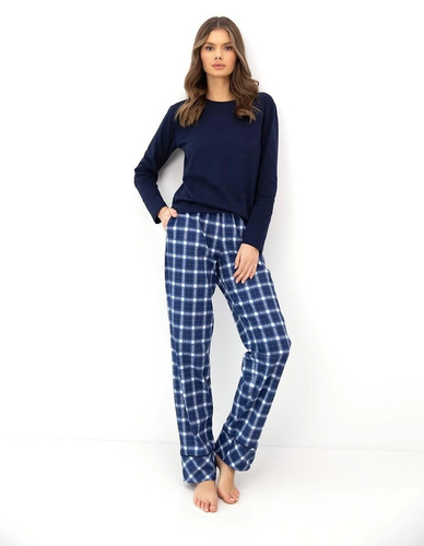 Pijama de mujer Sensis Kassidy de algodón, manga larga, pantalones a cuadros