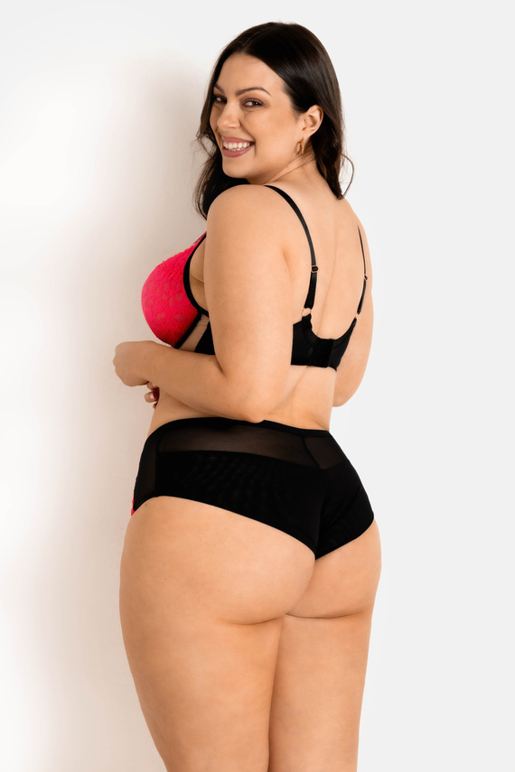 19232 Funny Sujetador Plunge Mediolano negro-fluo - escote profundo, sensual, elegante