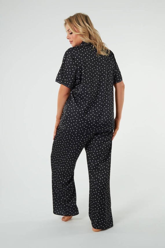 Ria Pijama de mujer manga corta, pantalón largo Moda Italiana - estampado