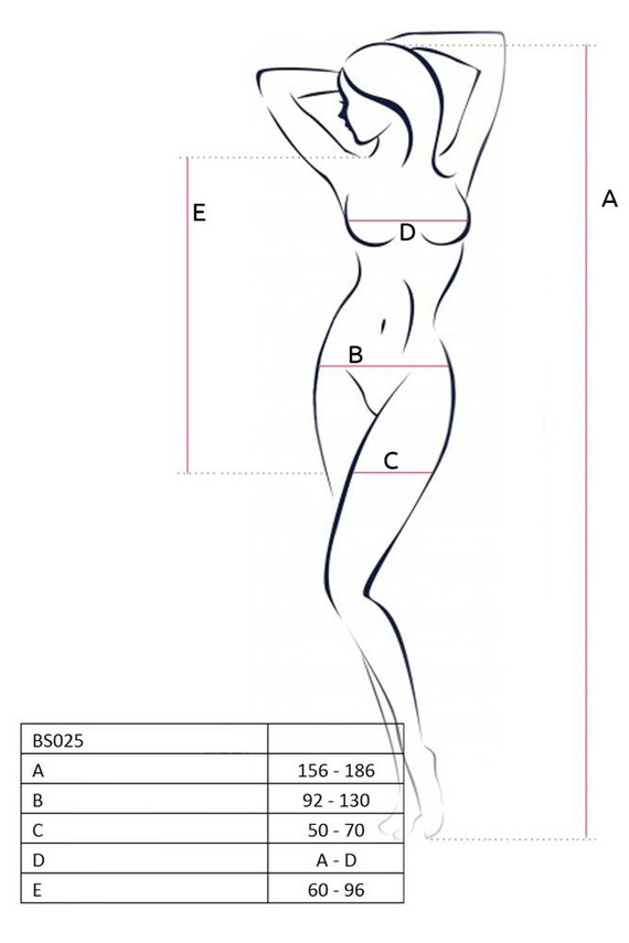 BS025 Bodystocking Passion negro