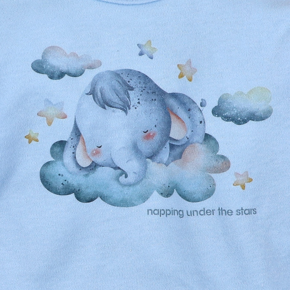 ABN-5611 Blusa para bebé Little Dreamers Nini de algodón orgánico - botones automáticos sin níquel, ecológica, producción polaca