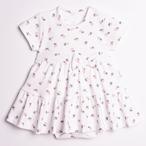 Nicol 220159 body vestido bebé niña algodón floral con volantes