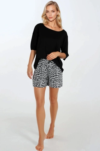 Pijama Wild & Beautiful Mujer Momenti Per Me - viscosa, manga 3/4, short