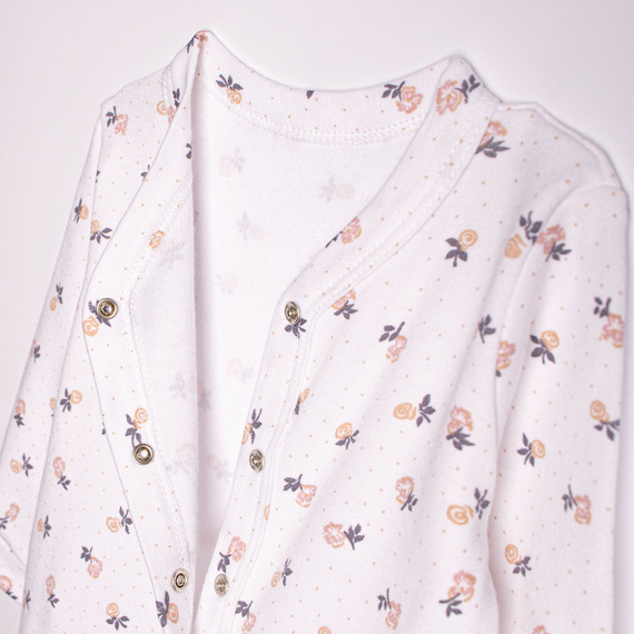 220031 Pelele bebé Nicol algodón 100% flores con pies