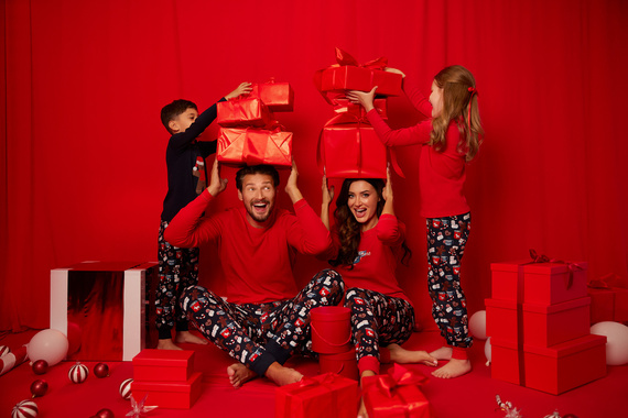 Rojas Pijama manga larga hombre, pantalón largo Moda Italiana - rojo/estampado