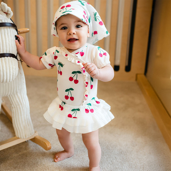 Body bebé Eevi Cherry manga corta algodón elástico cómodo