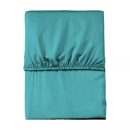 Sábana ajustable de microsatén Poly Detexpol lisa y práctica turquoise