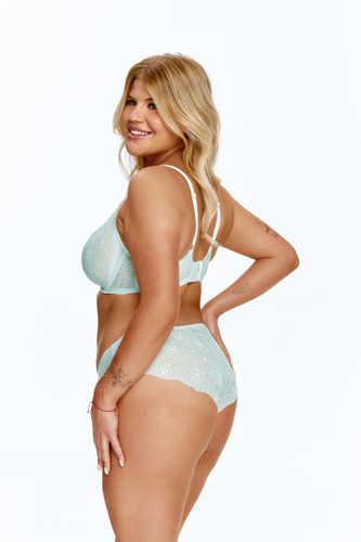 Sujetador Big Soft Lupoline 2663 verde menta de encaje con aros para pecho grande