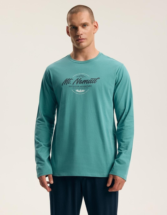 Henderson Core 45500 Flank Verde Pijama Masculina Larga 100% Algodón
