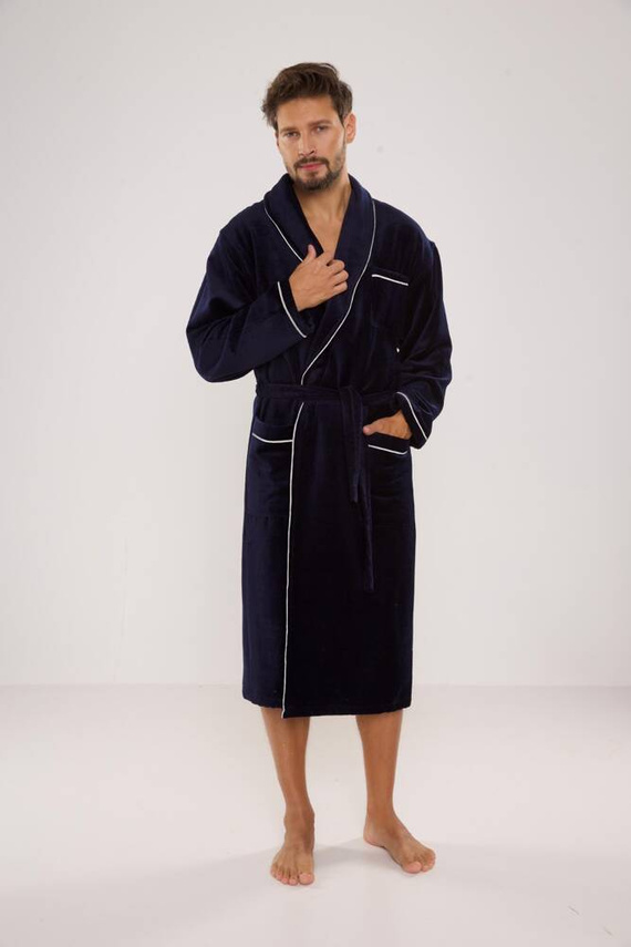 735 Bata de hombre Manuele De Lafense - azul marino