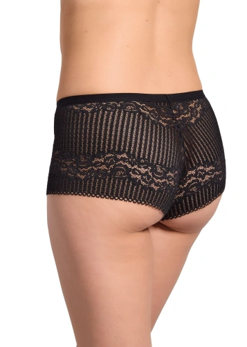Bragas cortas de mujer Gabidar 211 de algodón con encaje y laterales anchos - negras