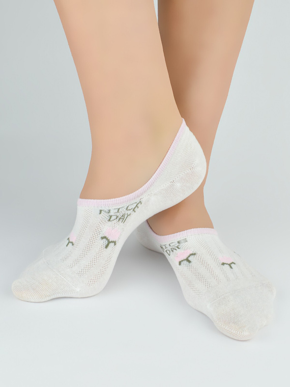 Calcetines bailarina mujer ST091 Noviti algodón invisibles silicona
