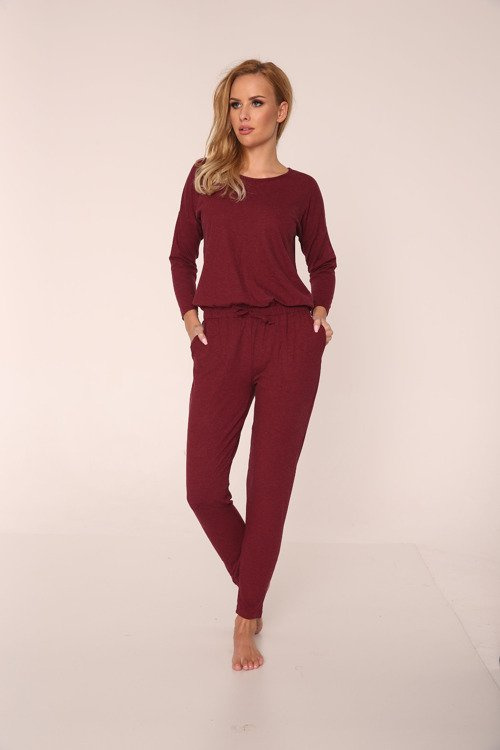 305 Paula Traje de pijama para mujer - granate