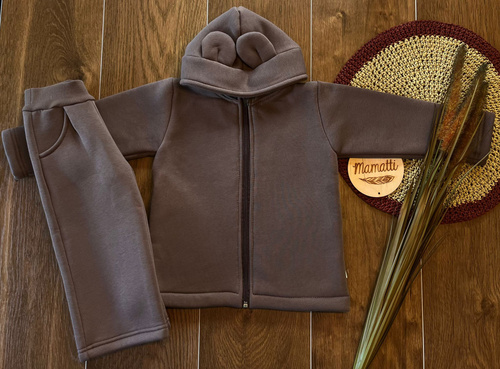 Conjunto de chándal infantil DH117 mousse de chocolate - Mamatti