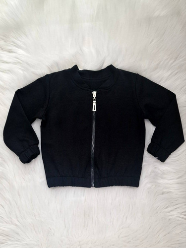 Sudadera bomber para niños Grace Bambarillo negra - elegante y cómoda para niñas