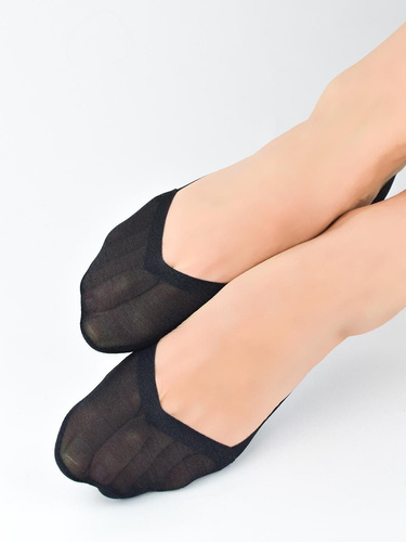 Calcetines invisibles mujer Noviti SN067 finos algodón silicona talón