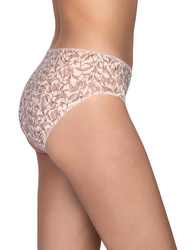 Lama L-120 BI-100 braguitas algodón mujer bikini beige-marrón pack 3