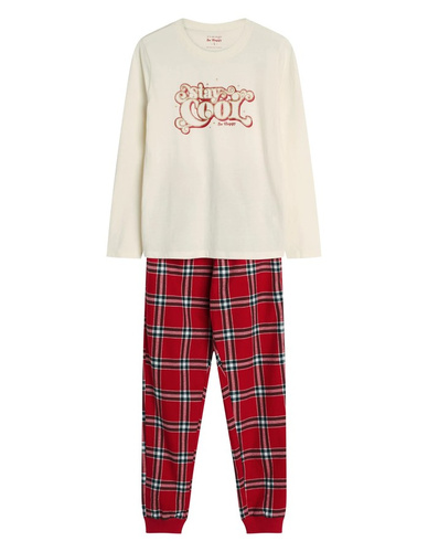 43717 Pijama de mujer Dalisa Henderson - franela cálida, manga larga, cuadros navideños